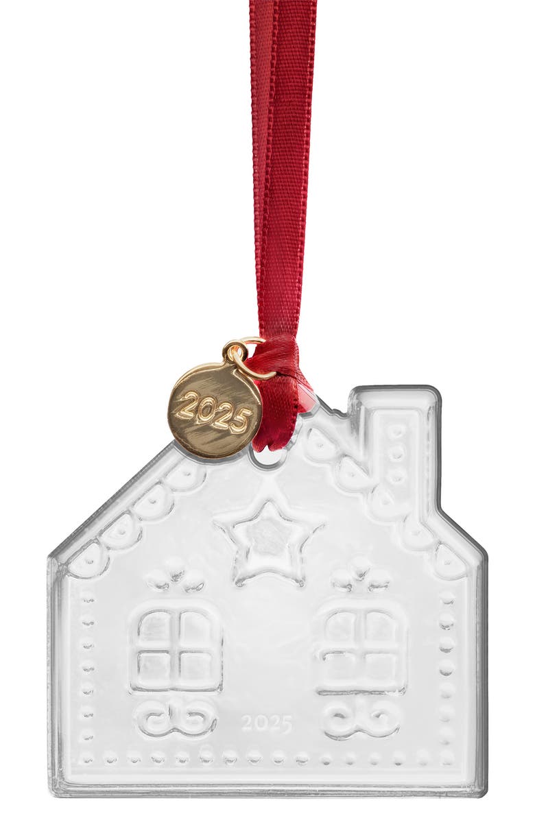 Orrefors Gingerbread House 2025 Annual Holiday Ornament, Main, color, Clear