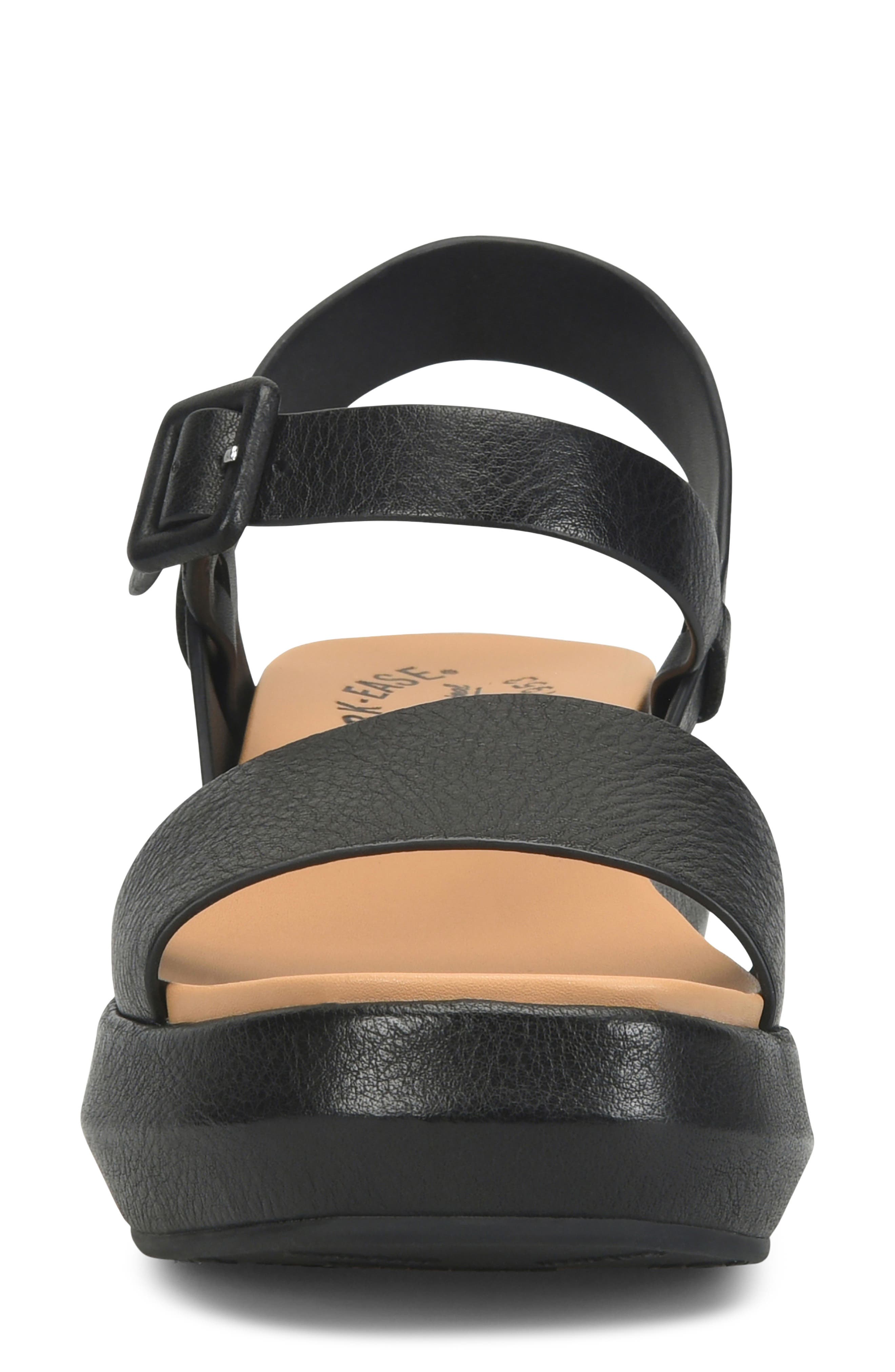 Kork-Ease<sup>®</sup> Hallie Platform Sandal, Alternate, color, Black Leather
