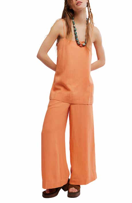 Free People Sightseer Longline Square Neck Top & Wide Leg Pants Set