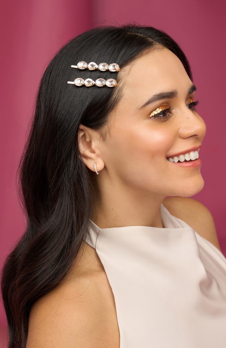 Kitsch 2-Pack Crystal Bobby Pins, Alternate, color, 