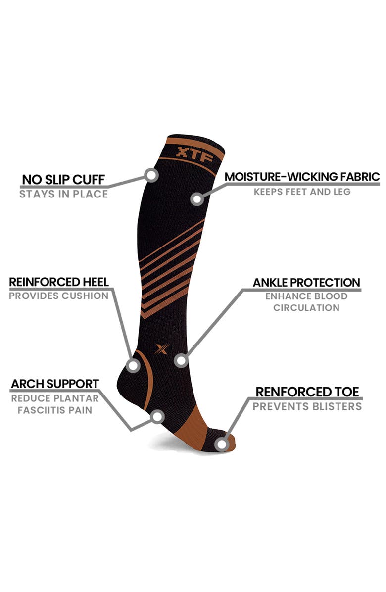 EXTREME FIT 3-Pack Copper Infused Ankle Length Compression Socks, Alternate, color,