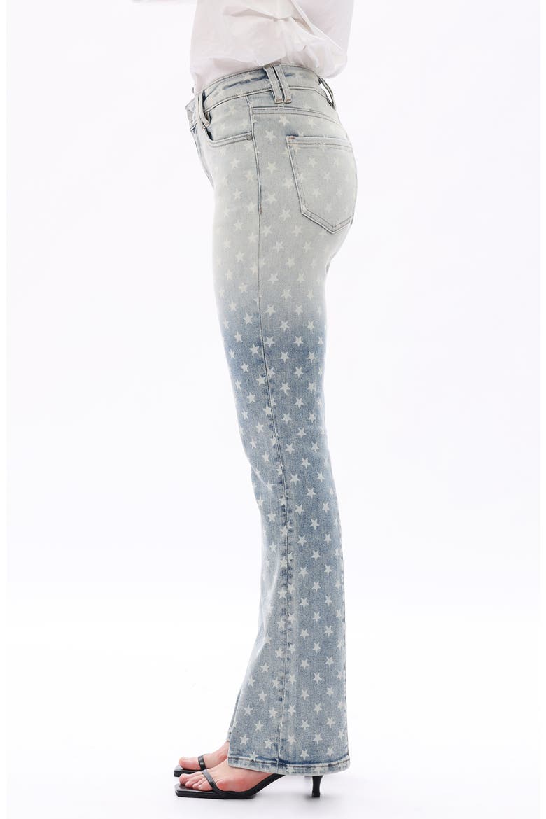 Star Print Bootcut Jeans, Alternate, color, RETRO LIGHT BLUE