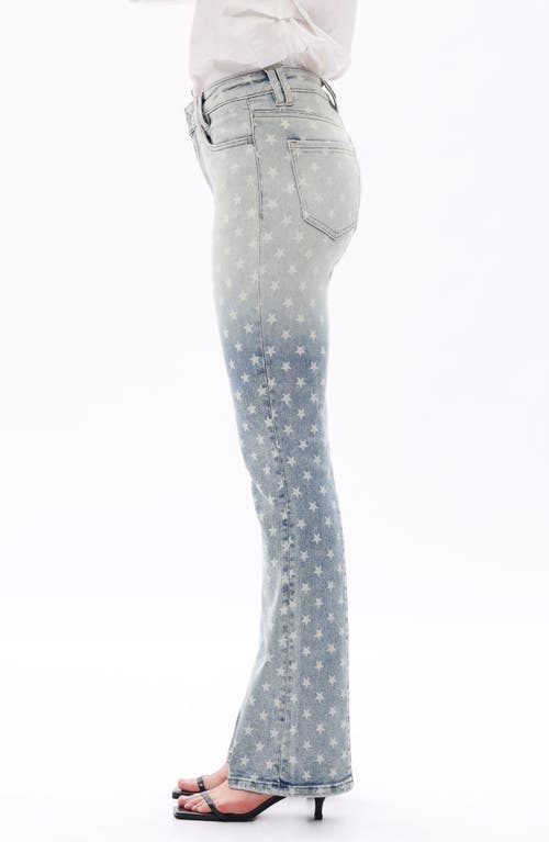 Bayeas Star Print Bootcut Jeans In Blue