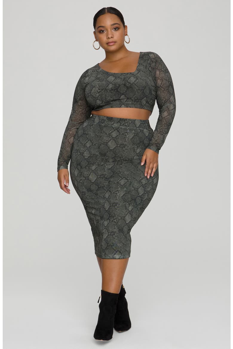 Mesh Midi Skirt, Alternate, color, HUNTERSNAKE001