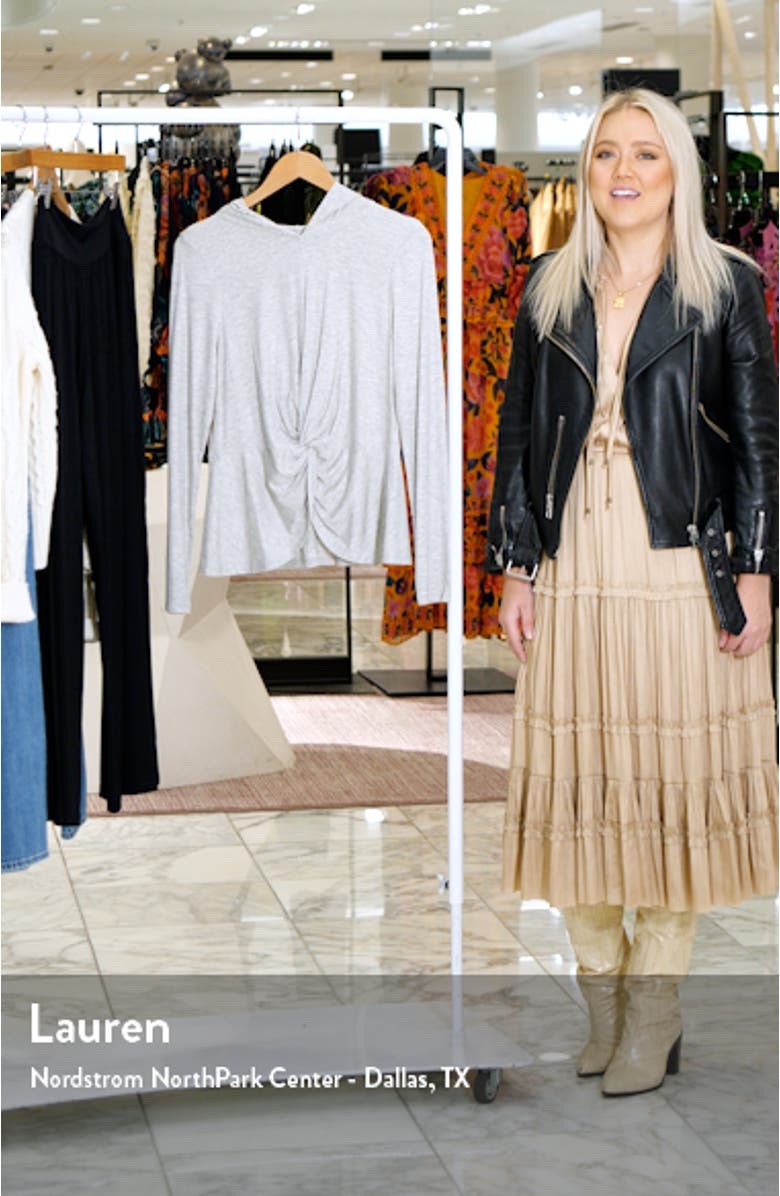 Tori Twist Front Hooded Pullover, sales video thumbnail