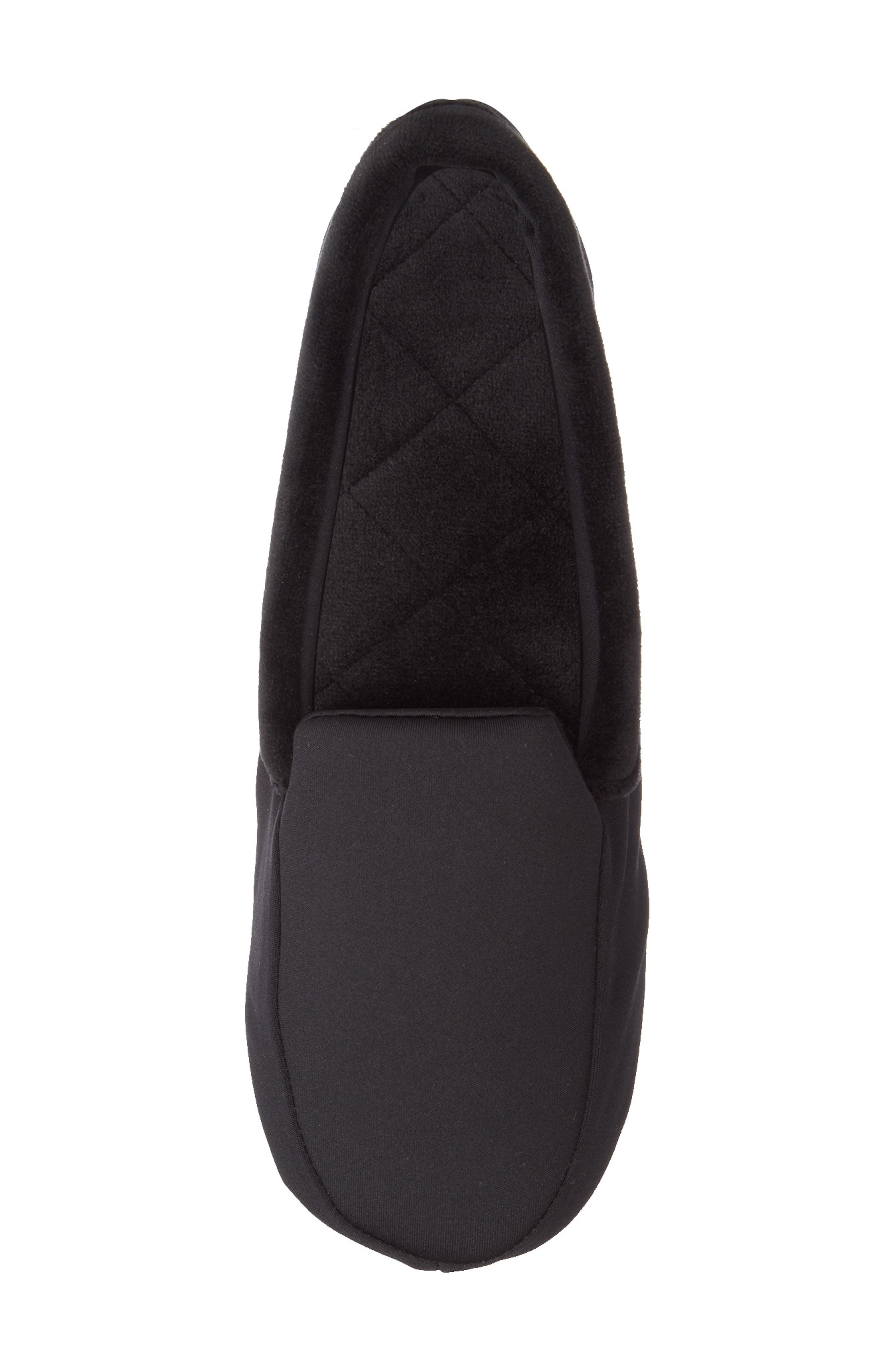ISOTONER Ivy Velour Slipper, Alternate, color, Black