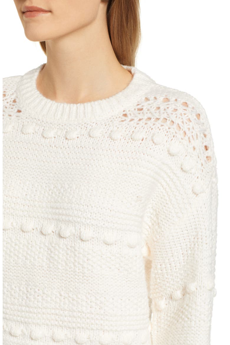 Elmira Winterweave Sweater, Alternate, color, WHISPER WHITE