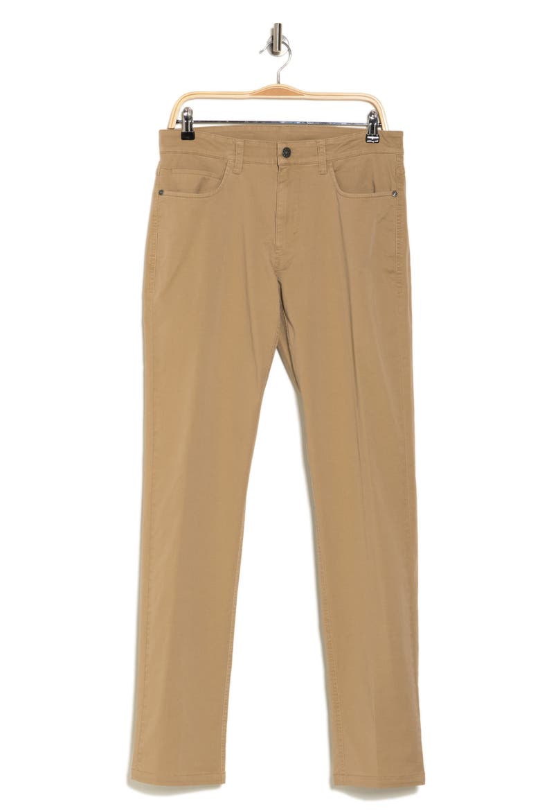 Flat Front Stretch Comfort Slim Leg Pants, Alternate, color, BRITISH TAN