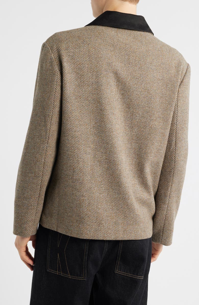 KROST Tweed Wool Blend Zip-Up Jacket, Alternate, color, Tan Multi