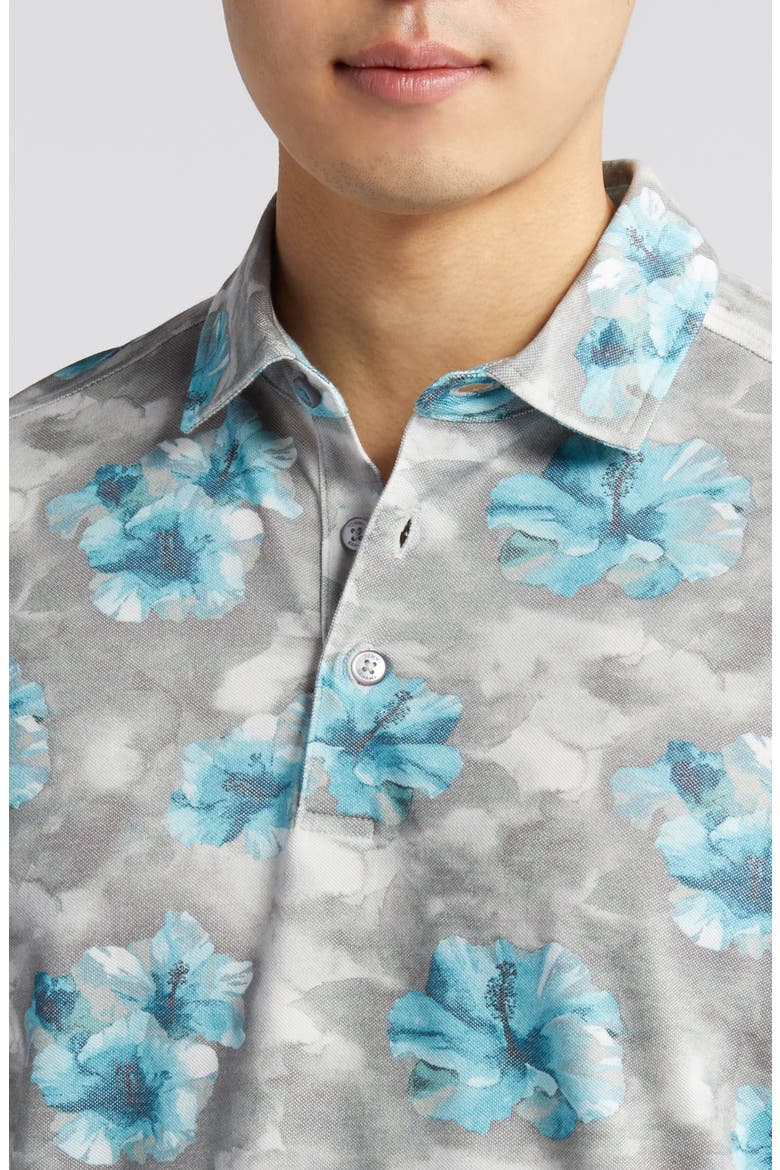 Stormy Blues IslandZone® Polo, Alternate, color, NEW SILVER