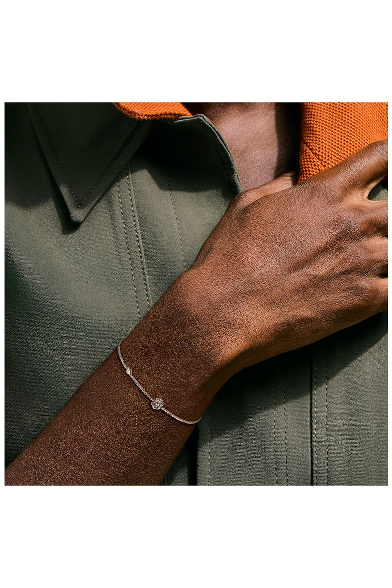 B&F x JH Wildflower Station Bracelet, Sterling Silver, Lab Grown Diamond, Alternate, color, SILVER