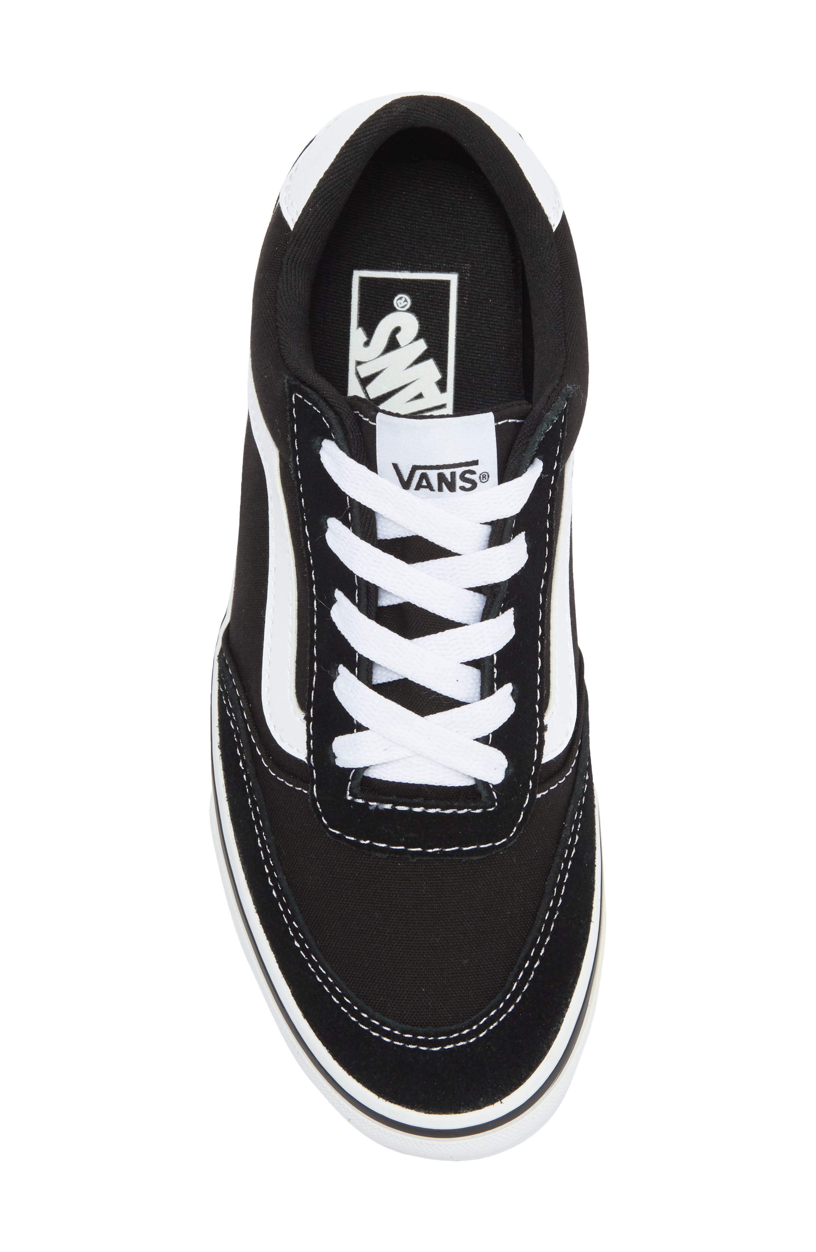Vans Brooklyn Sneaker, Alternate, color, Suede/ Canvas Black/ White