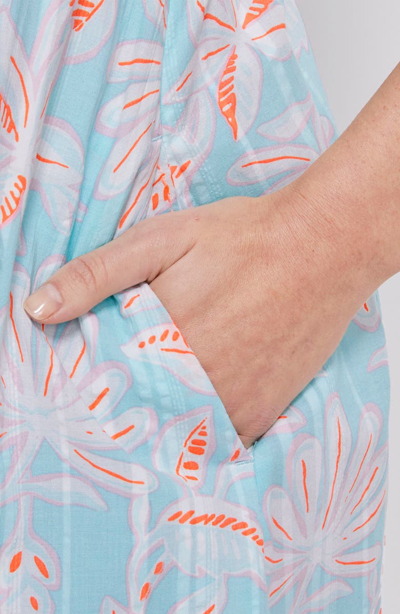 vineyard vines Smocked A-Line Dress, Alternate, color, Cay Floral - Island