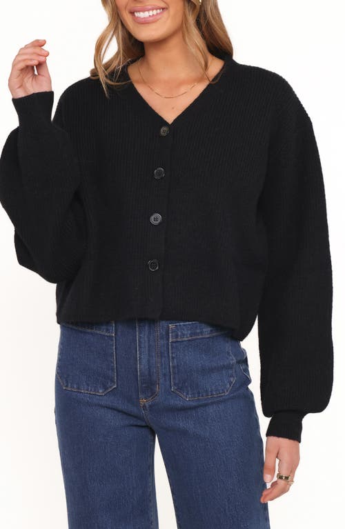 Petal & Pup Sybil V-Neck Cardigan in Black at Nordstrom, Size X-Large