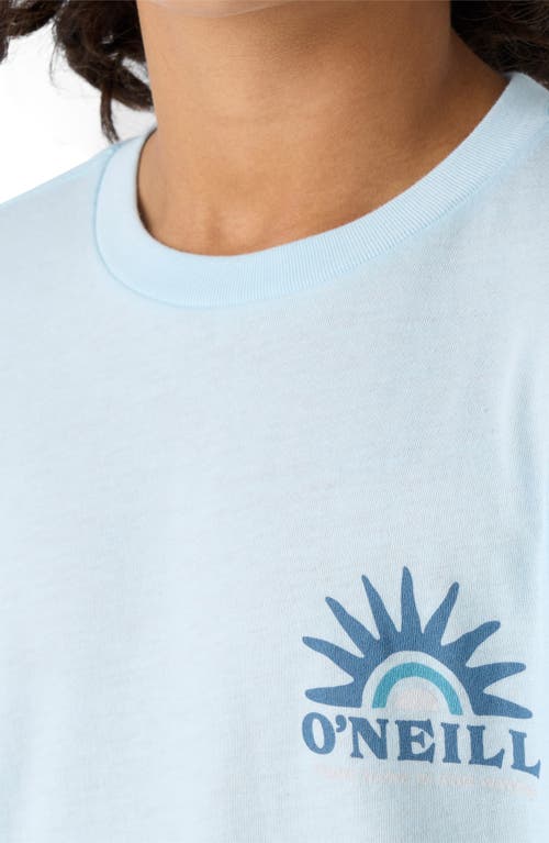 O'neill Kids' Sunrise Graphic T-shirt In Sky Blue Heather