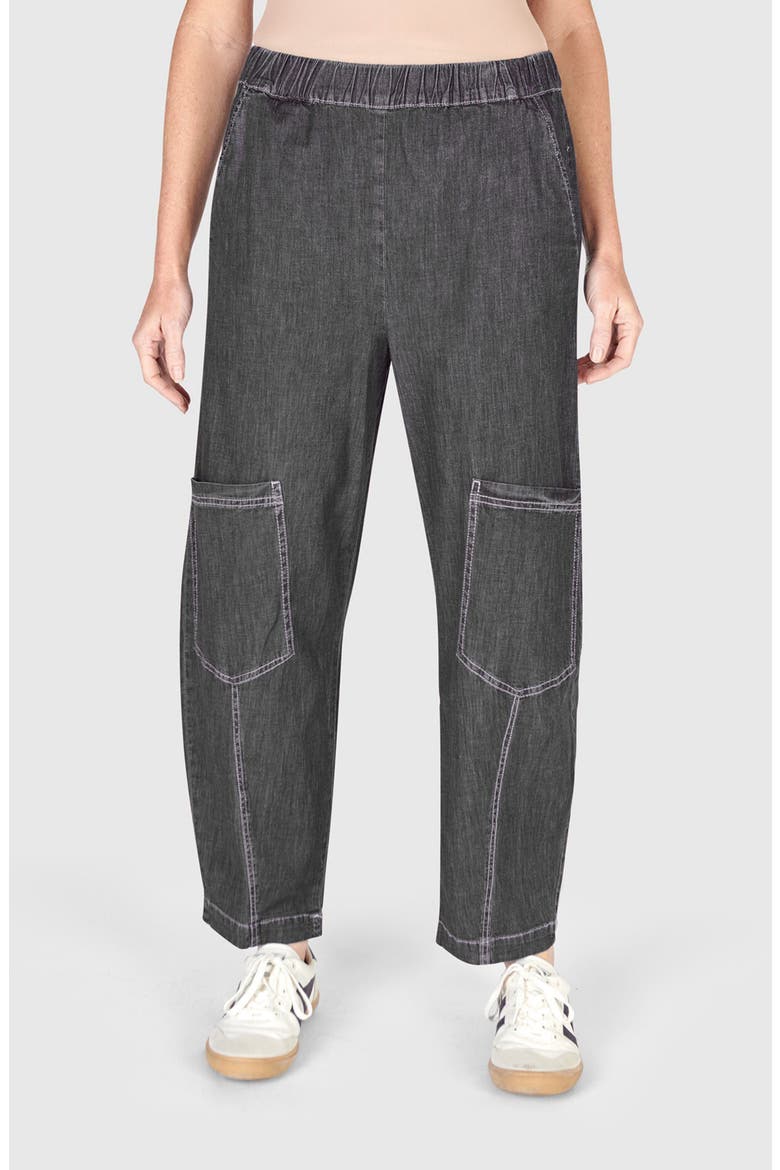 Papaya Relaxed Pants, Alternate, color, Black Denim