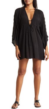 BOHO ME Lace Trim Cover-Up Tunic Top