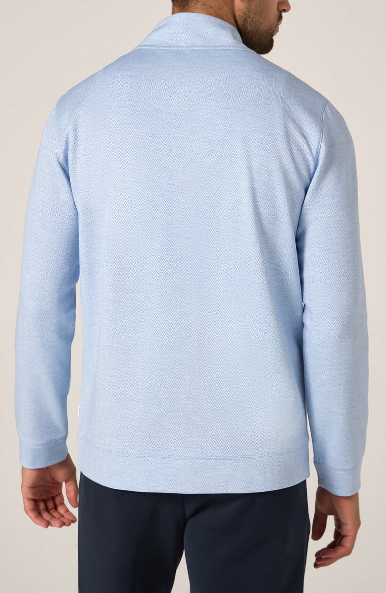 7 Diamonds Ember Herringbone Quarter Zip Sweatshirt, Alternate, color, Light Blue