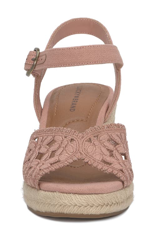 Lucky Brand Coyna Espadrille Ankle Strap Platform Wedge Sandal In Bellini Linen