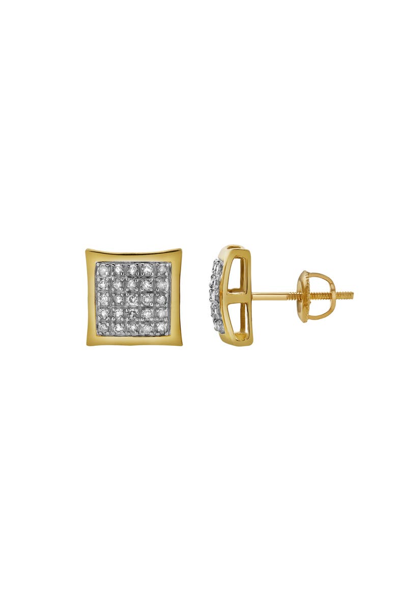 Solene 10K Yellow Gold Diamond Unisex Earrings - 0.19 Cts, Main, color, 10K Yellow Gold