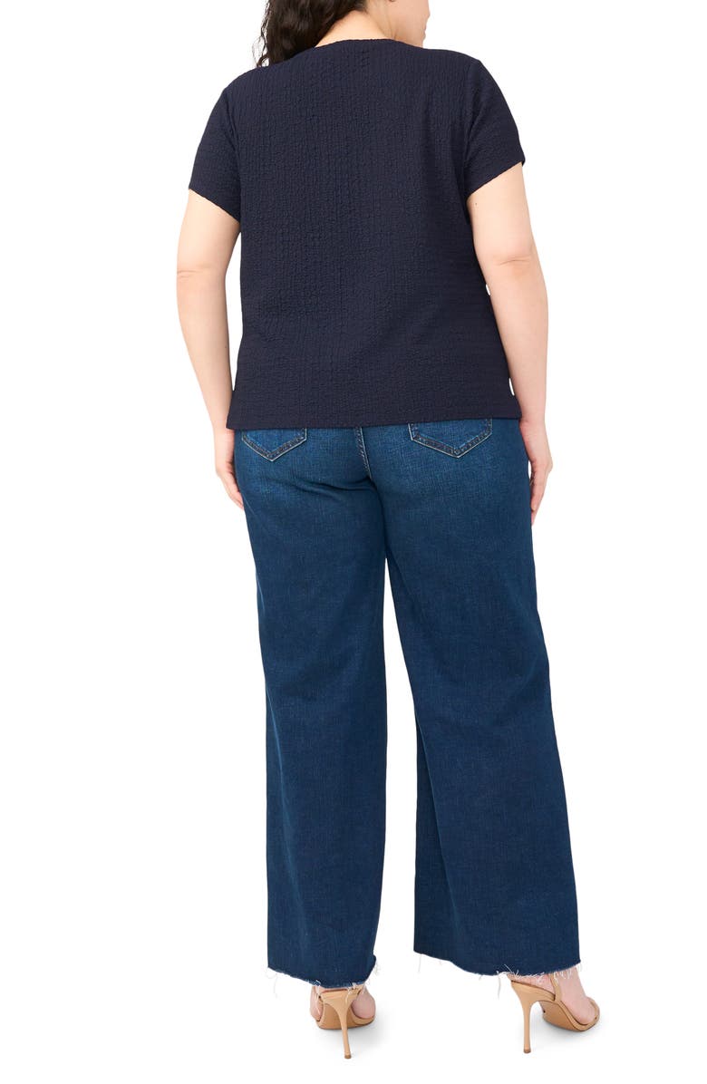 Halogen<sup>®</sup> Pucker Crewneck T-Shirt, Alternate, color, Baritone Blue