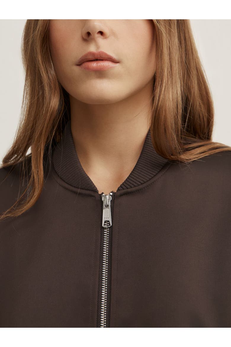 Nylon Bomber Jacket, Alternate, color, Espresso