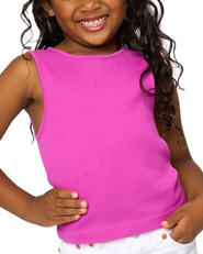 Malibu Sugar Littles ribbed crop sport tank top