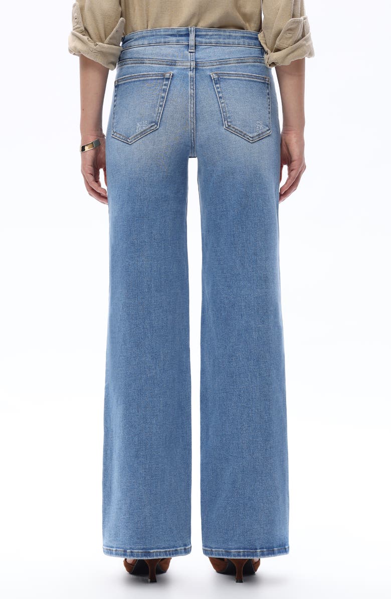 Bayeas Mid Rise Wide Leg Jeans, Alternate, color, Medium Blue