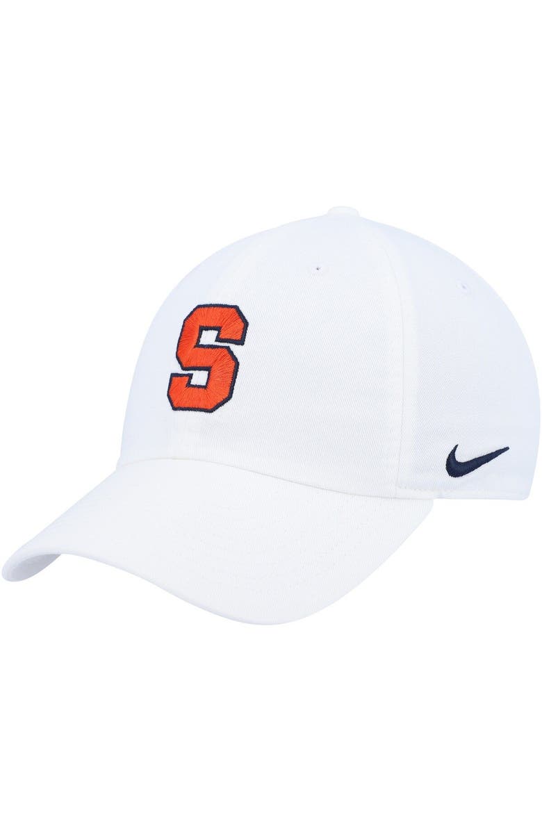 Nike Men's Nike White Syracuse Orange Heritage86 Logo Performance Adjustable Hat, Main, color, 