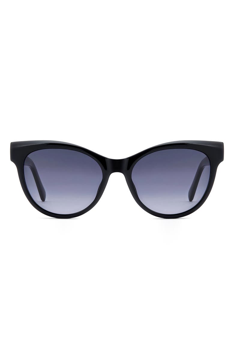 Fossil 53mm Gradient Cat Eye Sunglasses, Main, color, Black