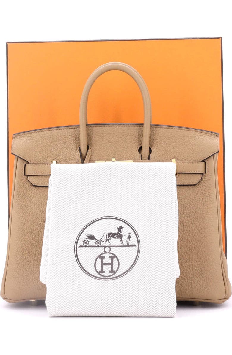 Pre-Owned Hermes Birkin Handbag Brown Togo with Gold Hardware 25, Alternate, color,