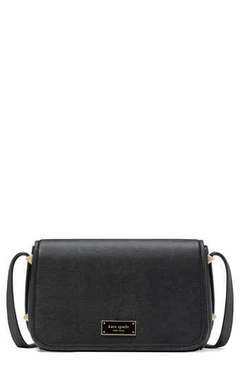 small liv pebble leather flap crossbody bag