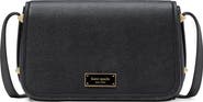 Kate Spade New York small liv pebble leather flap crossbody bag