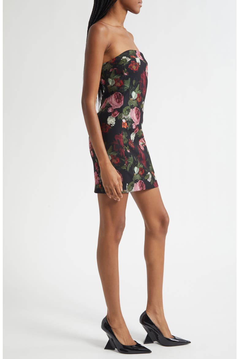 Kelly Floral Strapless Minidress, Alternate, color, BE STILL