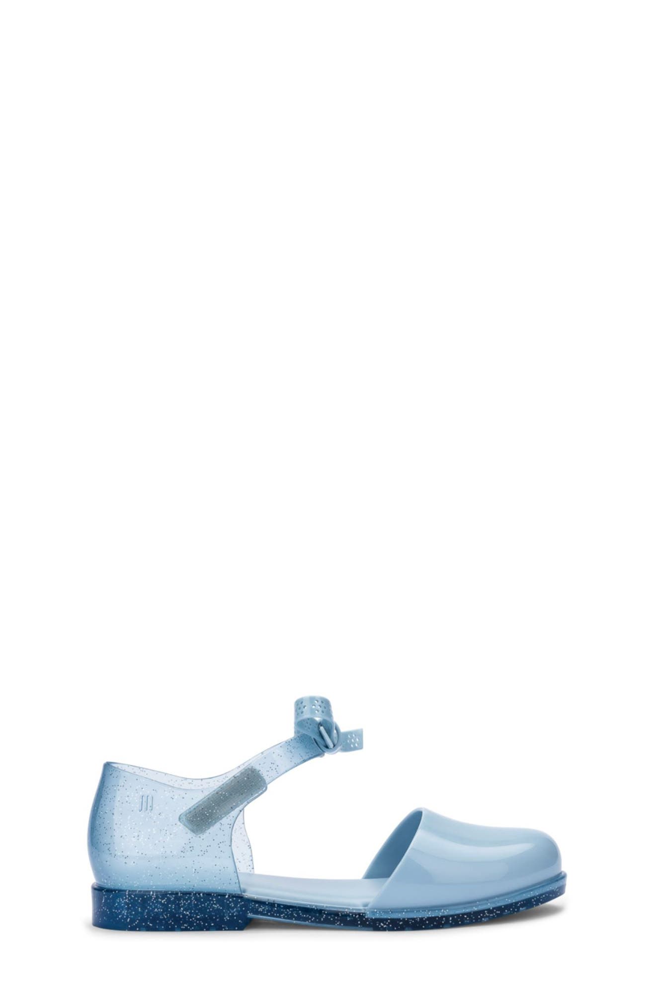 Mini Melissa Kids' Amy Ankle Strap Flat, Alternate, color, Blue