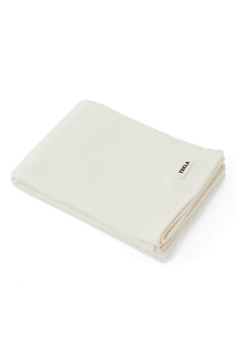 Tekla Virgin Wool Blanket, Main, color, Snow White
