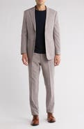 English Laundry Plaid Grey Wool Blend Suit