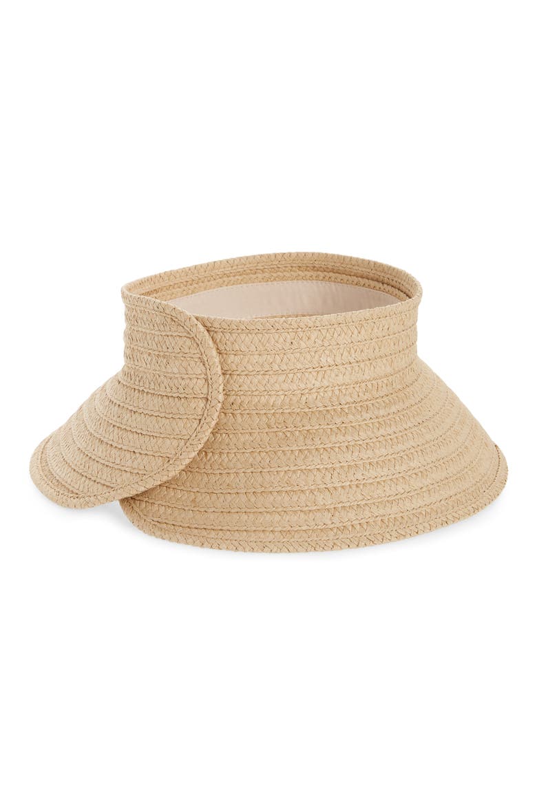 Packable Oversize Visor, Alternate, color, NATURAL MULTI