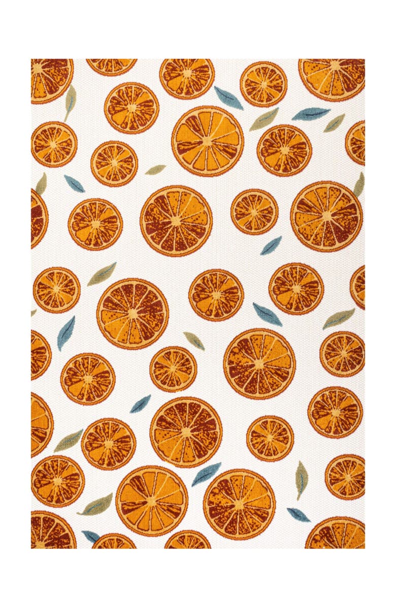 JONATHAN Y Aranciata Citrus Slice High-Low Indoor/Outdoor Area Rug, Main, color, Orange/Cream