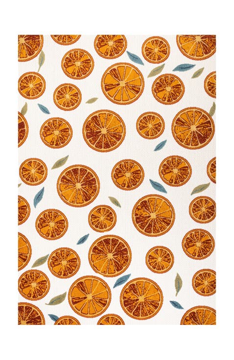 Aranciata Citrus Slice High-Low Indoor/Outdoor Area Rug