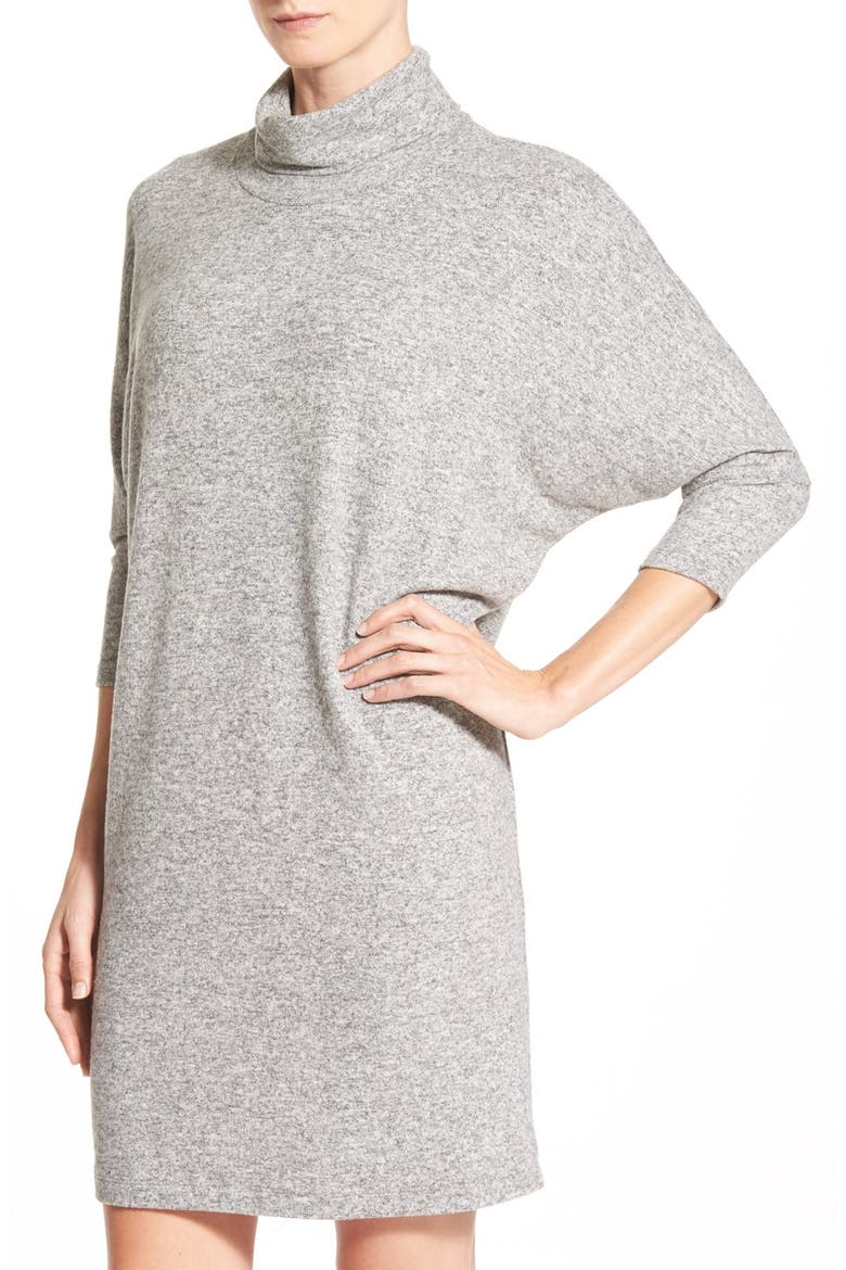 Cowl Neck Shift Dress, Alternate, color, GREY