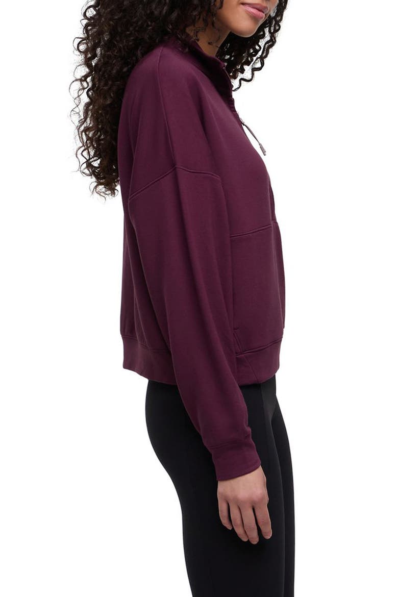 Moxie Half Zip Pullover, Alternate, color, WINETASTING RED