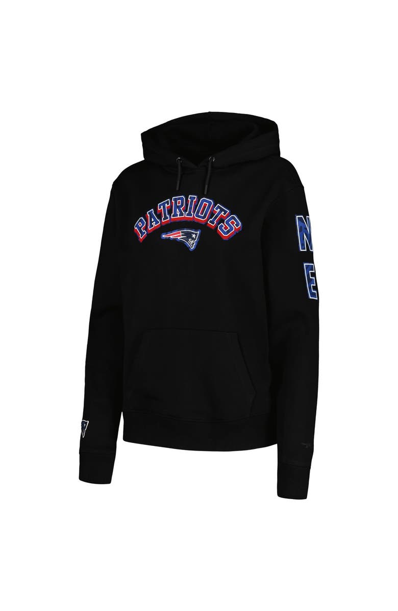 PRO STANDARD Women's Pro Standard Black New England Patriots Animal Print Fleece Pullover Hoodie, Alternate, color,