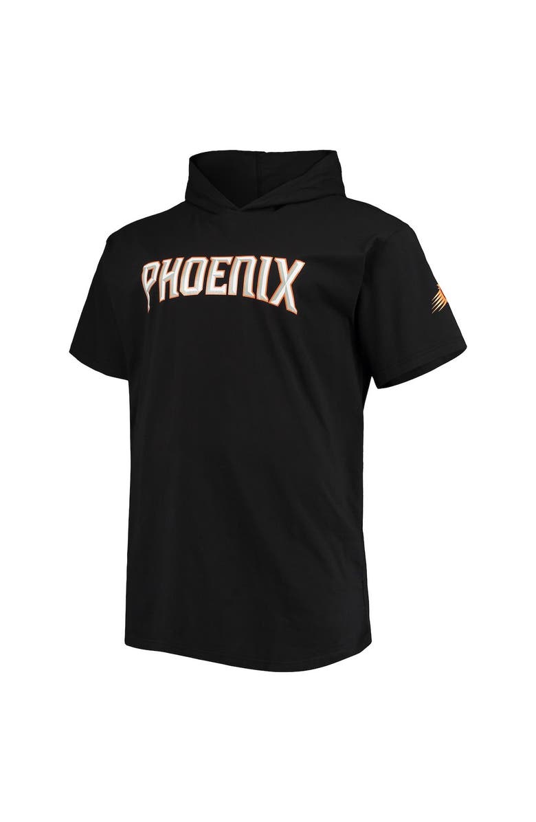 PROFILE Men's Black Phoenix Suns Big & Tall 2-Hit Short Sleeve Pullover Hoodie, Alternate, color, Black