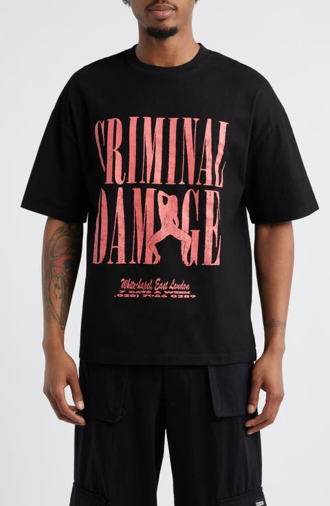 Criminal Damage★半袖 ロゴ バックプリント トップス Tシャツ Shop CRIMINAL DAMAGE Online | Nordstrom
