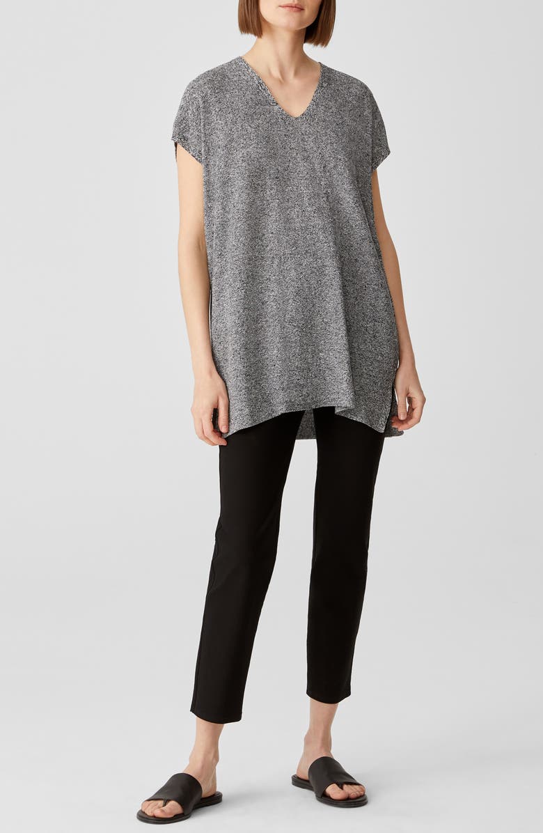 Eileen Fisher V-Neck Slub Tunic, Alternate, color, 