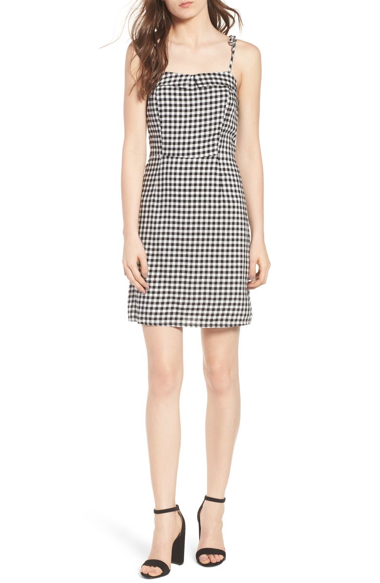 cupcakes and cashmere Eddie Gingham Dress, Main, color, 