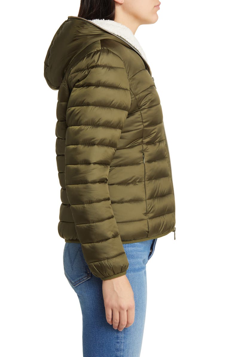 Save The Duck Elvira Water Resistant Hooded Puffer Jacket, Alternate, color, Sherwood Green