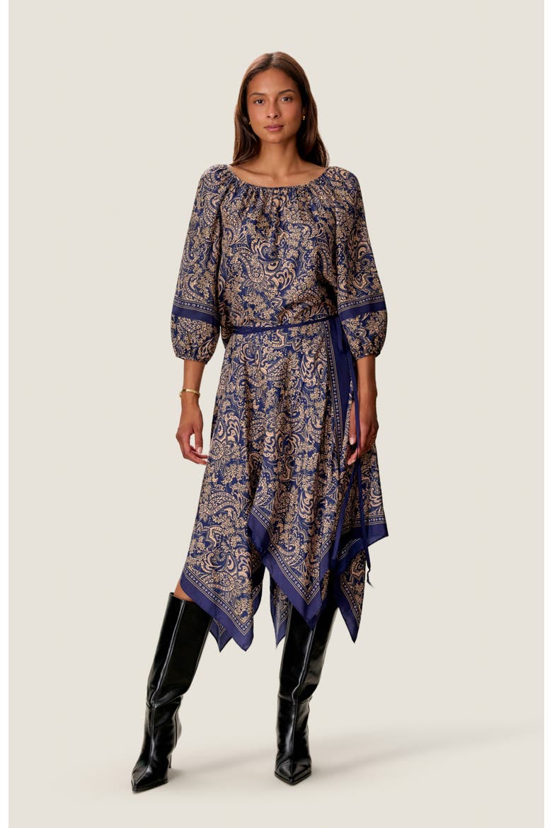 Reese Paisley Blouse, Main, color, Maritime Multi