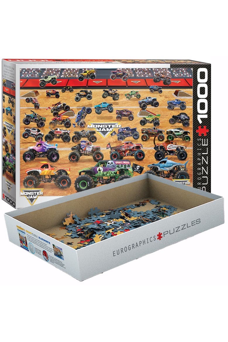 Monster Jam Truck Lineup 1000Piece Puzzle, Adult, Alternate, color, Multicolored